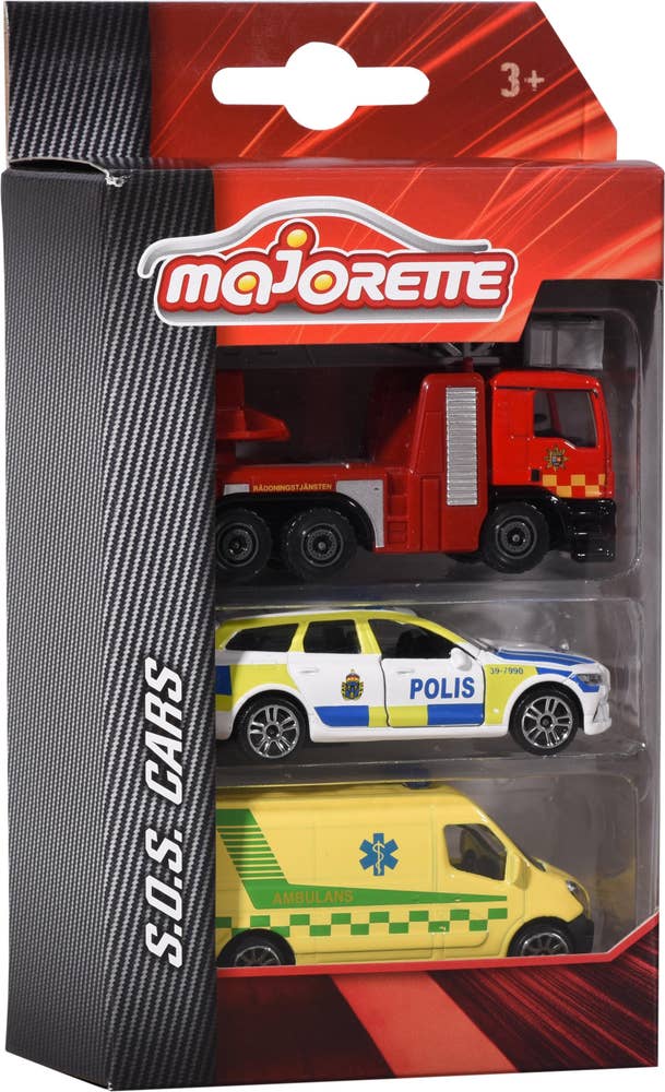 Majorette Svenska Utryckningsfordon 3-p Majorette