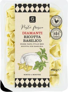 Garant Färsk Pasta Diamanti Ricotta/Basilika