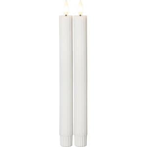 Star Trading Antikljus LED Flamme Stripe Vit 25cm