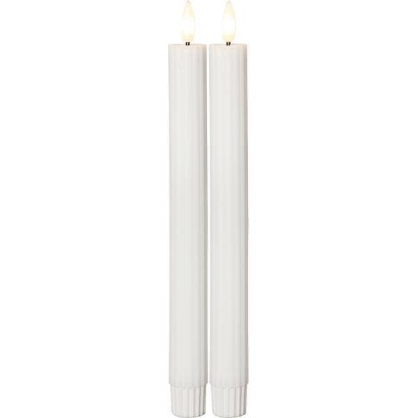 Star Trading Antikljus LED Flamme Stripe Vit 25cm