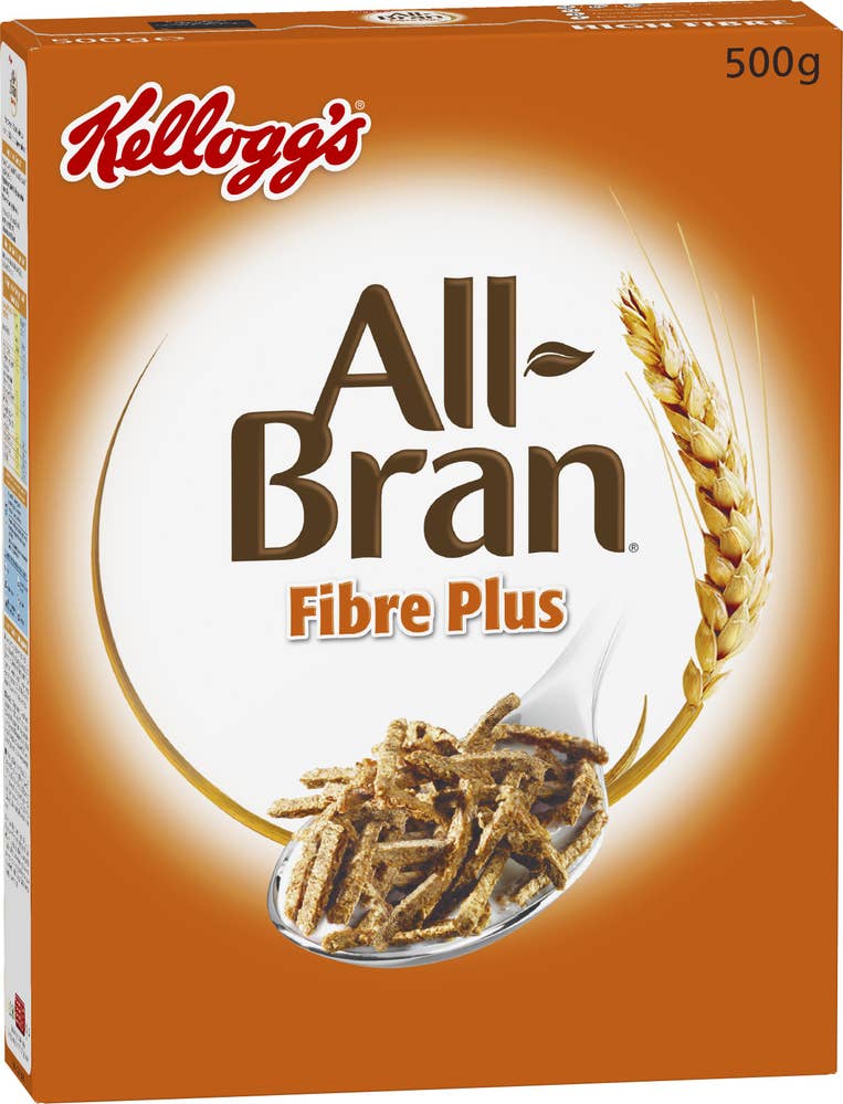 Ej sorterad All Bran Plus Kelloggs
