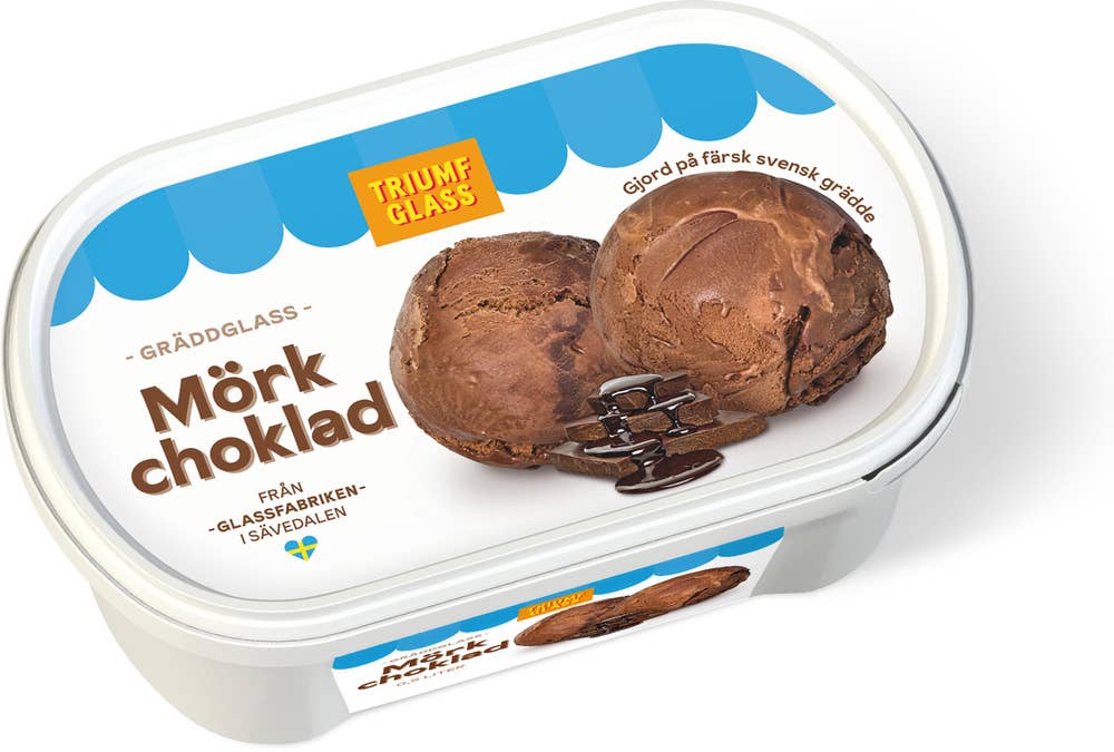 Triumf Glass Gräddglass Mörk Choklad