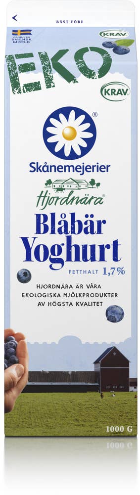 Hjordnära Fruktyoghurt Blåbär EKO 1,7% Hjordnära