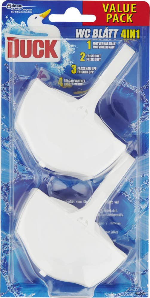 Duck WC Blått 4-In-1 Toalettblock
