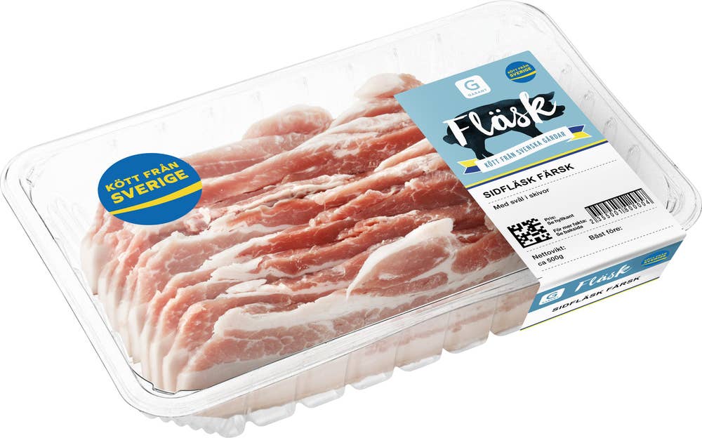 Ej sorterad Sidfläsk Färsk Skivat Garant