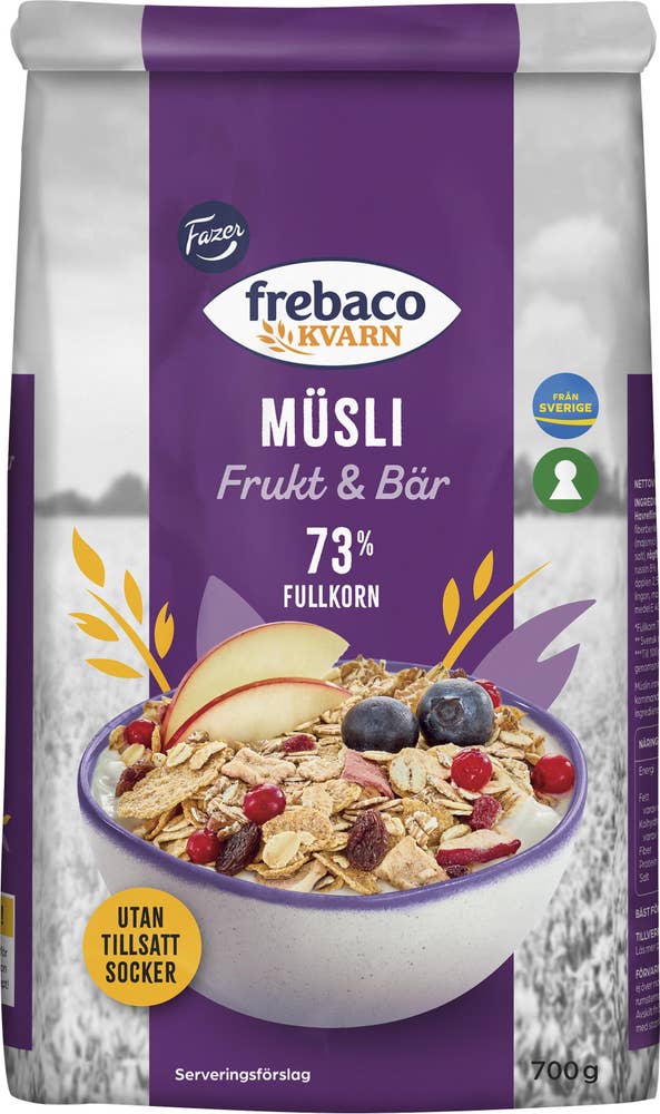 Frebaco Kvarn Musli Frukt & Bär