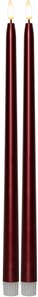 Star Trading LED Antikljus Flamme Metal Röd 39cm