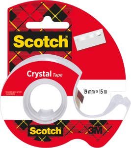 Scotch® Tejp Crystal med Hållare Röd