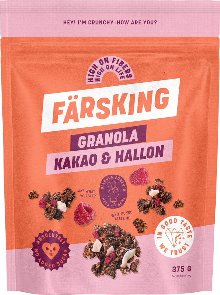 Färsking Granola Kakao & Hallon