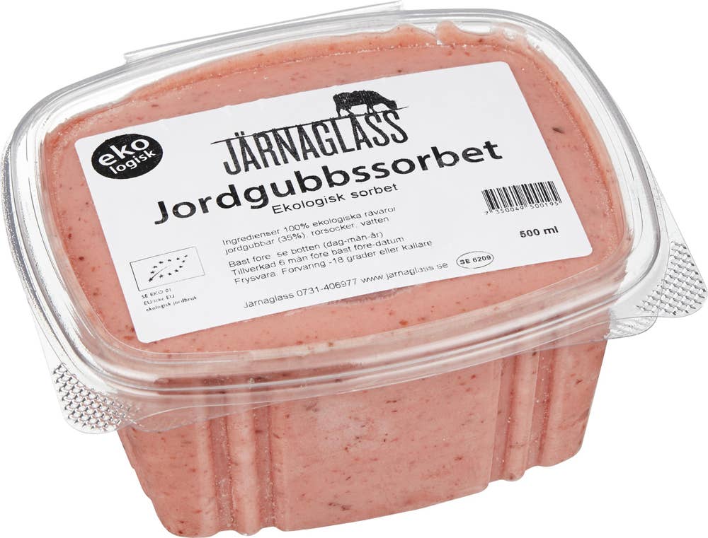 Järnaglass Jordgubbssorbet EKO Järnaglass