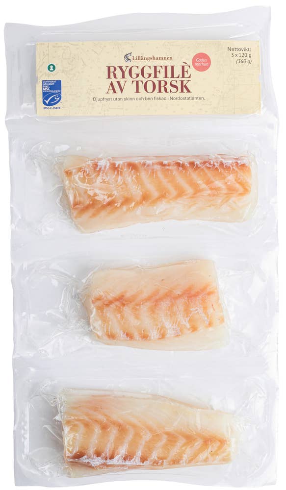 Lillängshamnen Torskrygg Fryst MSC 3x120g