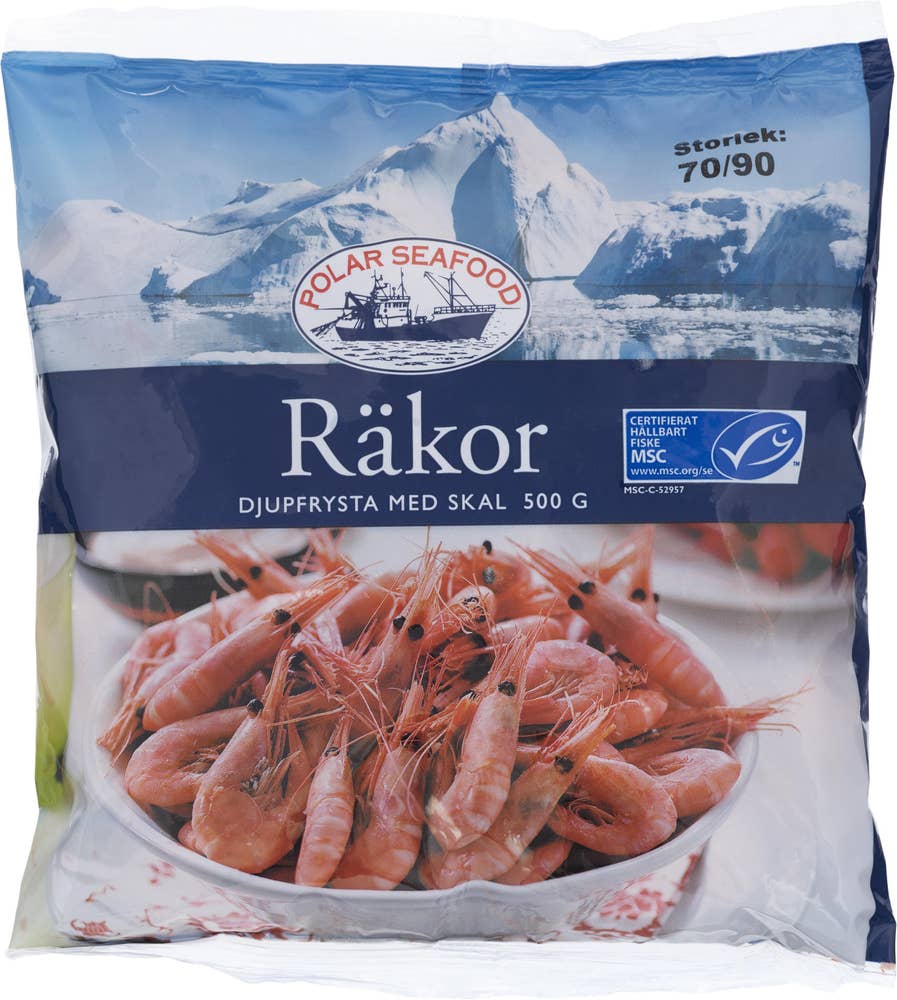 Polar Seafood Räkor med Skal 70/90 Fryst MSC