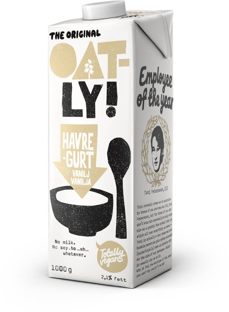 Oatly Havregurt Vanilj 2% 1L Oatly