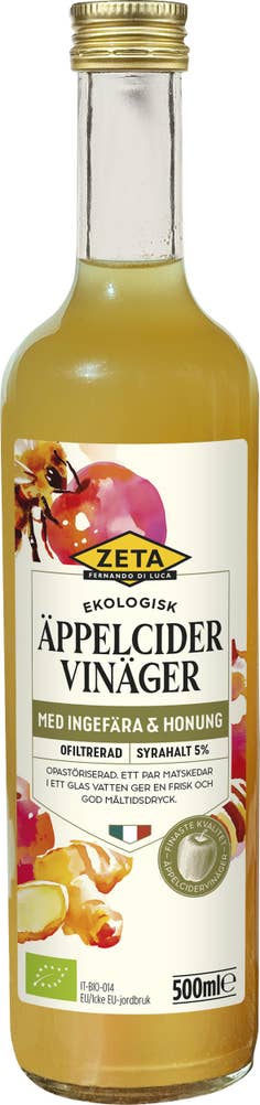 Zeta Äppelcidervinäger Ingefära och Honung