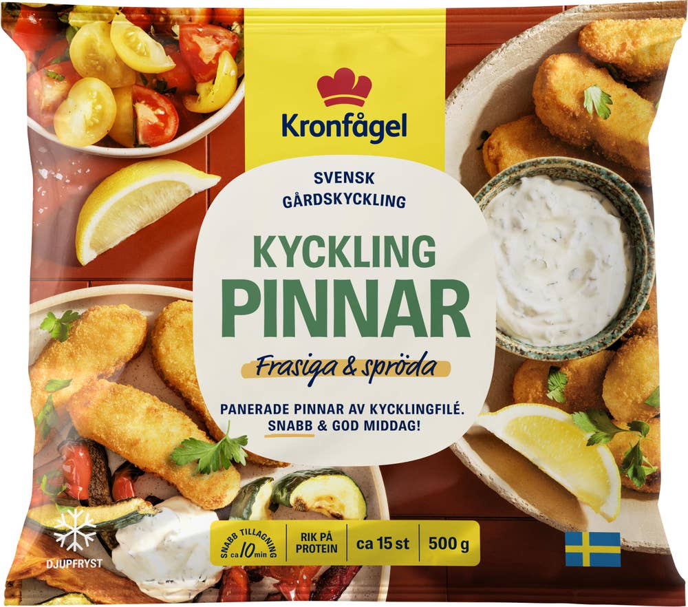 Kronfågel Kycklingpinnar Fryst