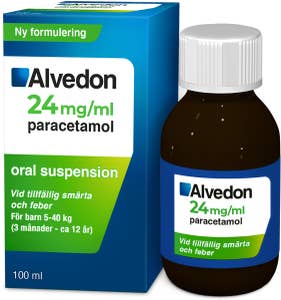 Alvedon 24 mg/ml, Paracetamol, oral lösning, 100 ml