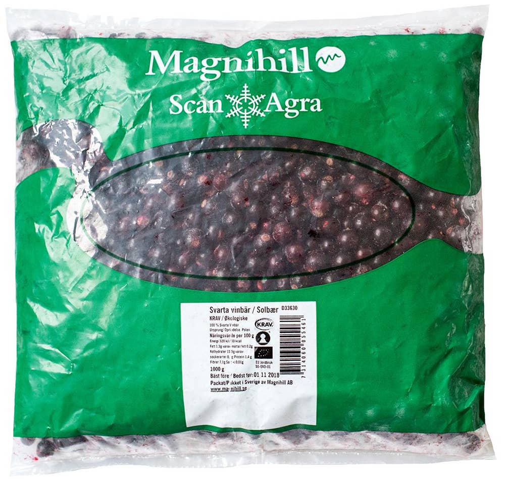 Magnihill Svarta Vinbär Fryst EKO/KRAV