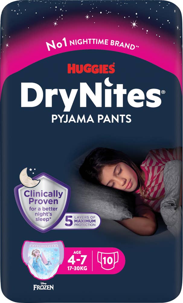 Drynites Nattblöja Flicka 4-7år 17-30kg