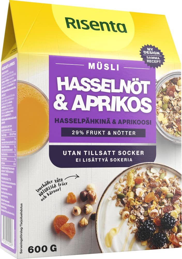 Risenta Müsli Hasselnöt/Aprikos Risenta