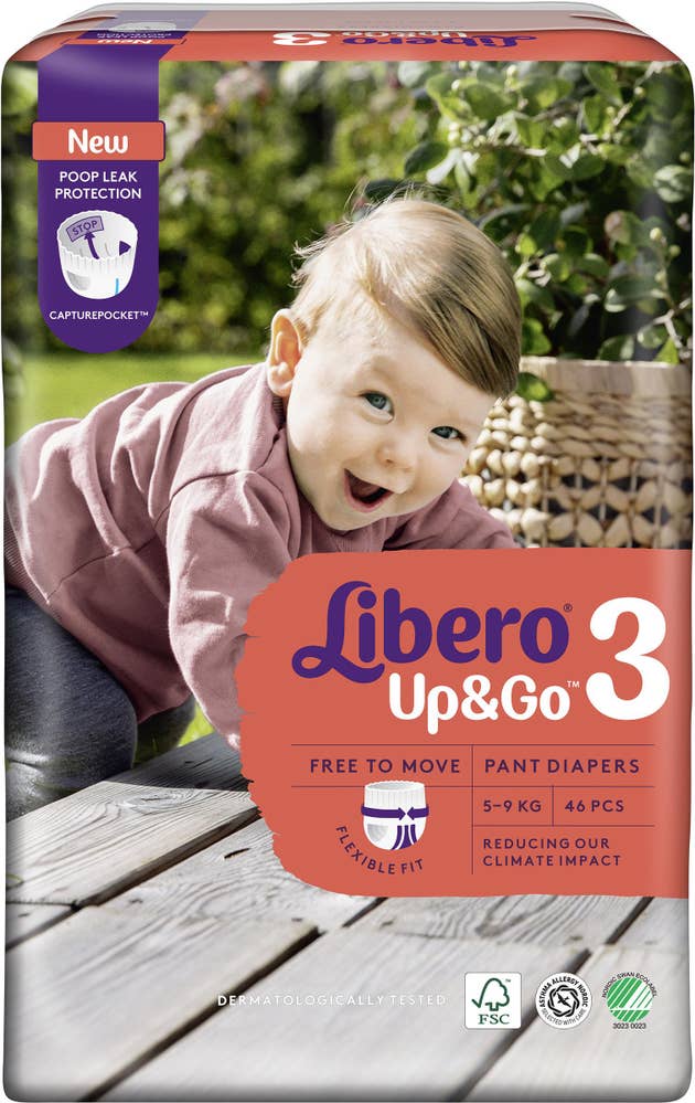 Libero Byxblöja Up&Go (3) 5-9kg 46-p Libero