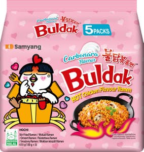 Samyang Snabbnudlar Buldak Hot Chicken Carbonara 5-p