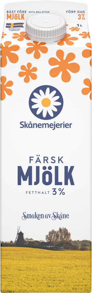 Skånemejerier Färsk Standardmjölk 3%