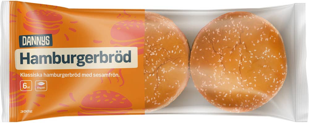 Dannys Hamburgerbröd 6-p
