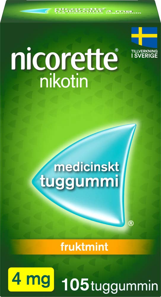 Nicorette® Medicinskt Nikotintuggummi 4mg Fruktmint