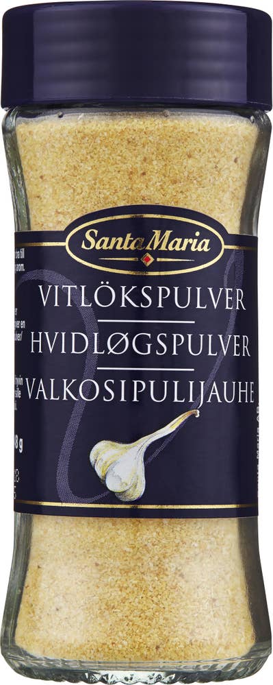 Santa Maria Vitlökspulver glas