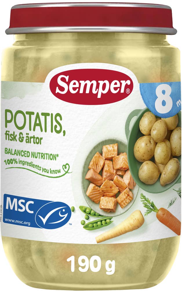 Potatis & Fisk med Ärtor 8M