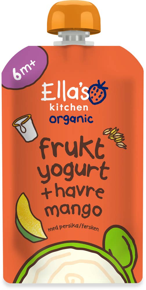Ella's Kitchen Fruktyoghurt Havre Mango 6M EKO