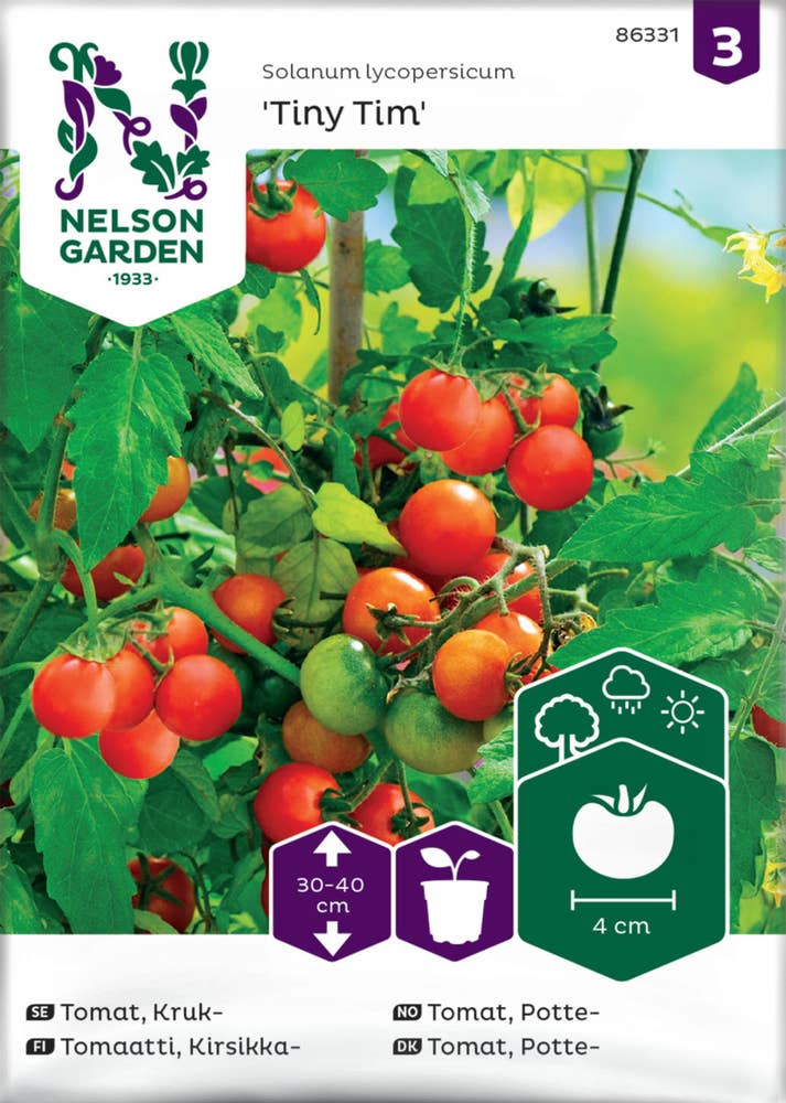 Nelson Garden Odlingsfrön Tomat Körsbär Tiny Tim