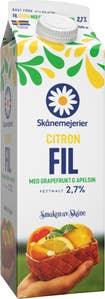 Skånemejerier Filmjölk Citron med Grapefrukt & Apelsin 2,7%