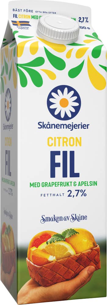 Skånemejerier Filmjölk Citron med Grapefrukt & Apelsin 2,7%