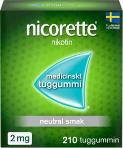 Nicorette® Medicinskt Tuggummi Nikotin 2mg Neutral Smak