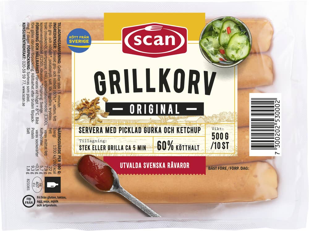Scan Grillkorv Original 60%