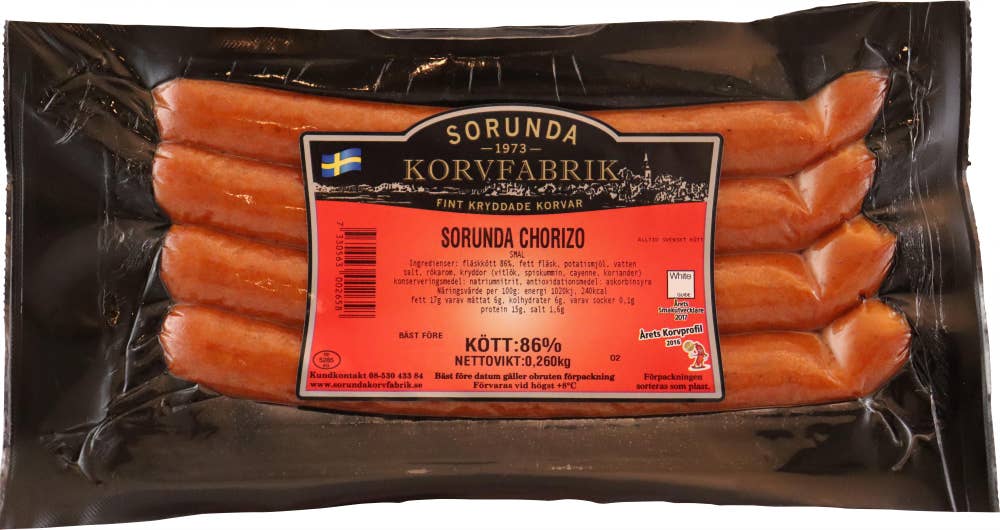 Sorunda korvfabrik Chorizo Smal
