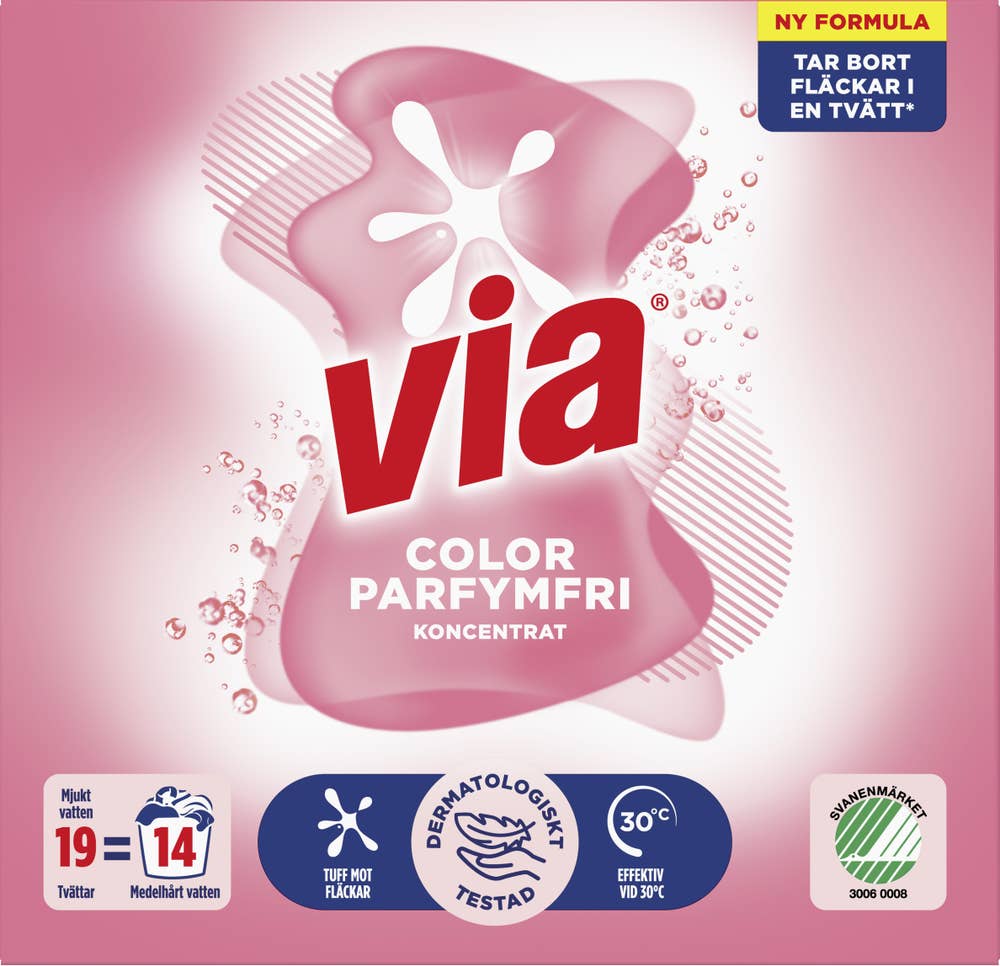 Via Tvättmedel Color Sensitive Parfymfri