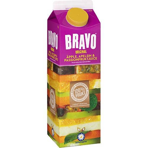 Ej sorterad Juice Äpple/Apelsin/Passion 1L Bravo