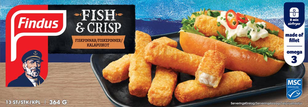 Findus Fish & Crisp Fiskpinnar Fryst MSC