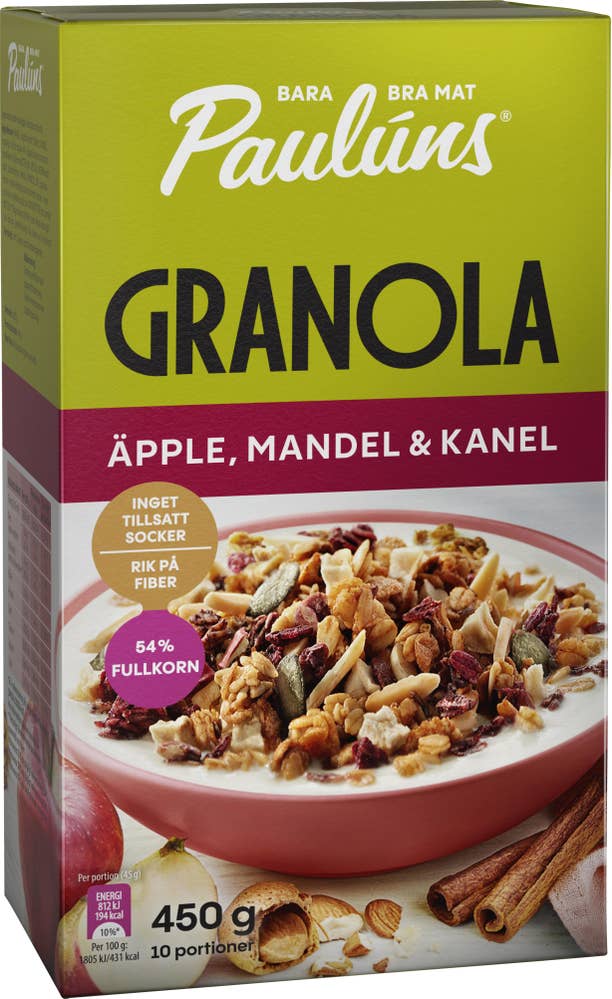 Paulúns Granola Äpple, Mandel & Kanel