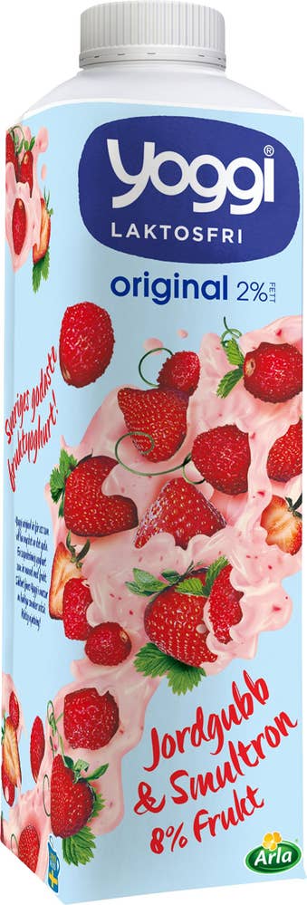 Yoggi® Yoghurt Laktosfri 2,1% Jordgubb & Smultron
