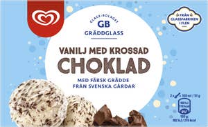 Heartbrand Gräddglass Vanilj med Krossad Choklad
