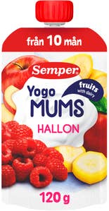 Semper Yoghurt Äpple, Banan & Hallon 12M