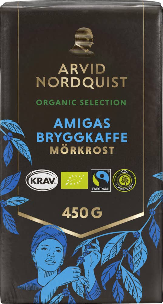 Arvid Nordquist Amigas Bryggkaffe Mörkrost EKO/KRAV/Fairtrade