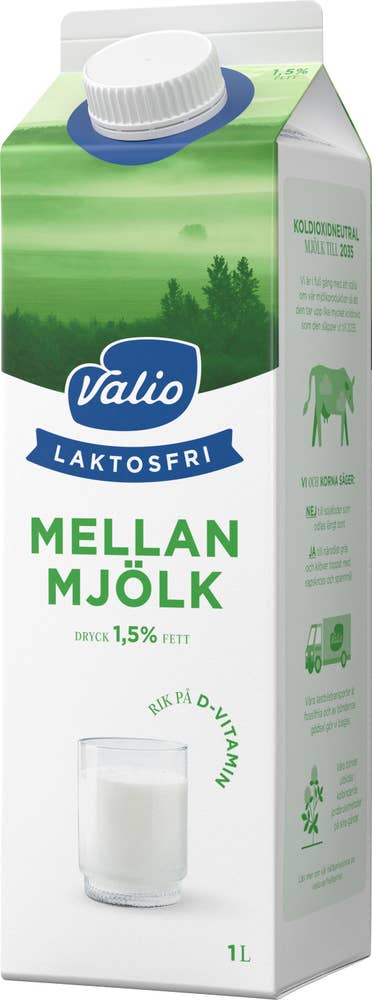 Valio Mellanmjölk Laktosfri 1,5%