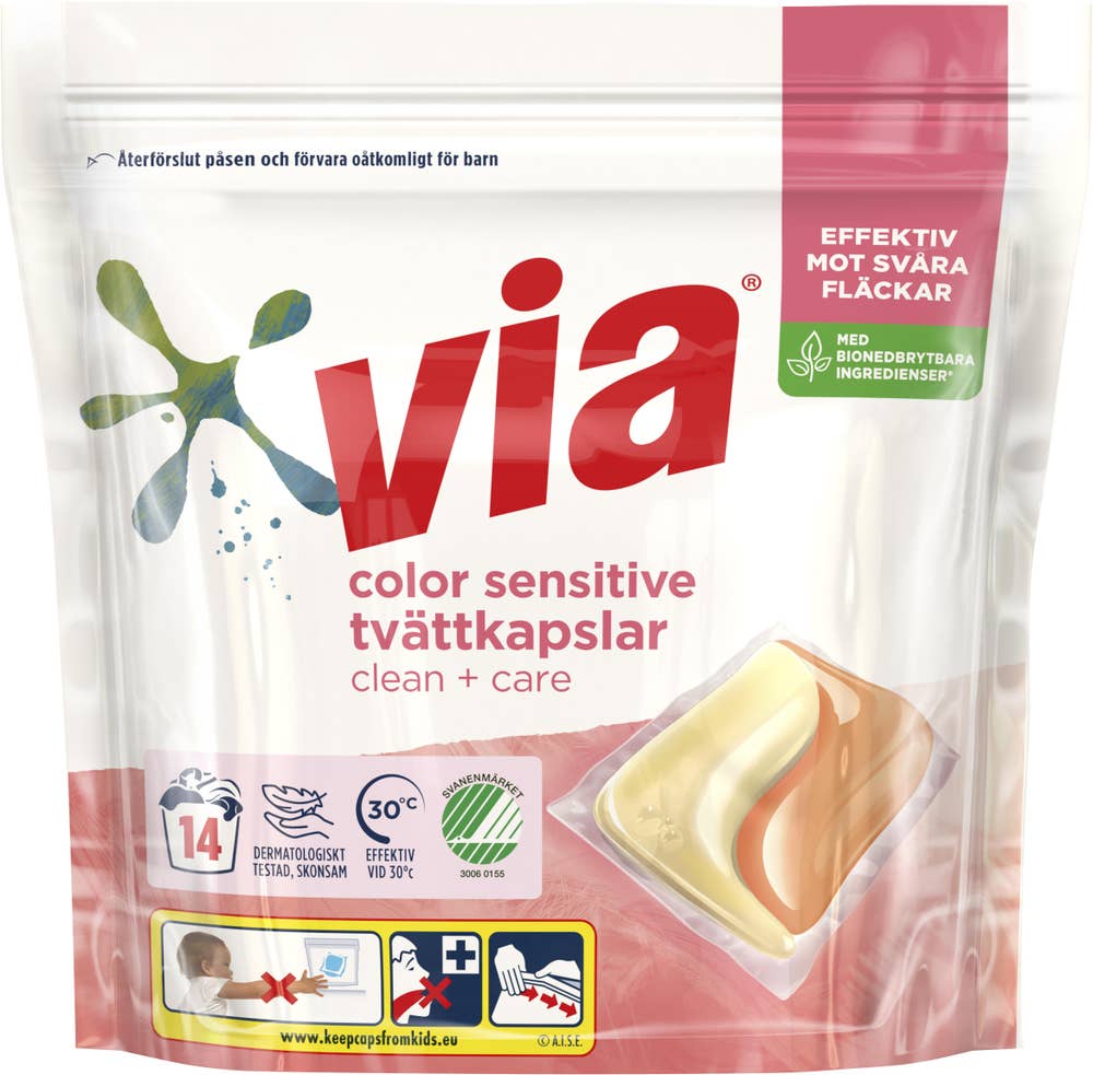Via Tvättkapslar Color Sensitive