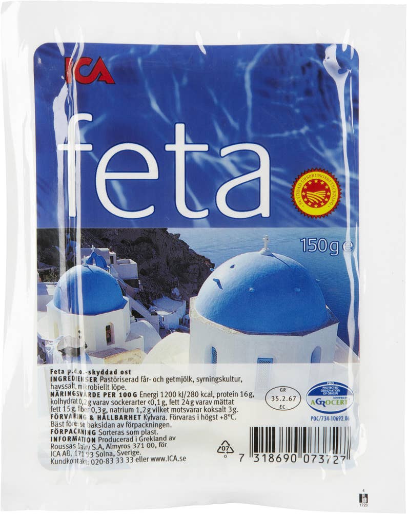 Ej sorterad Fetaost Ica
