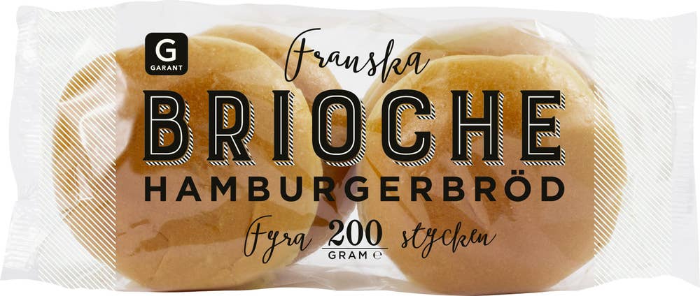 Garant Hamburgerbröd Brioche 4-p