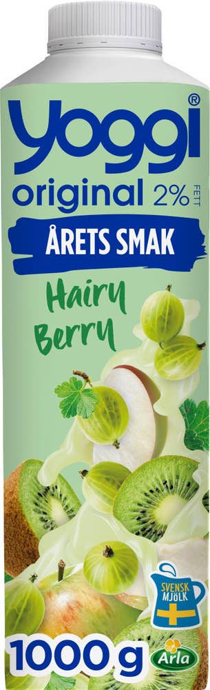 Yoggi® Yoghurt Kiwi, Krusbär & Äpple 2%